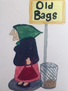 Bag lady image.  